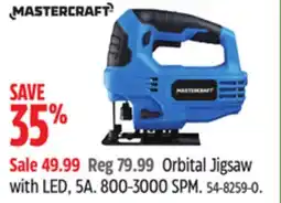 Canadian Tire MASTERCRAFT Orbital Jigsaw with LED offer