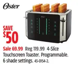 Canadian Tire 4-Slice Touchscreen Toaster. Programmable. 6 shade settings offer