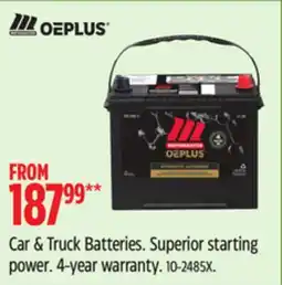 Canadian Tire Car & Truck Batteries offer