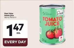 Giant Tiger Giant Value tomato juice offer
