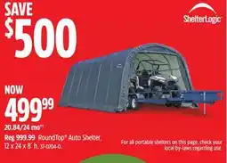 Canadian Tire RoundTop Auto Shelter offer