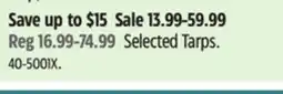 Canadian Tire Selected Tarps offer