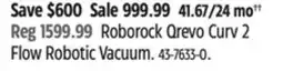 Canadian Tire Roborock Qrevo Curv 2 Flow Robotic Vacuum offer