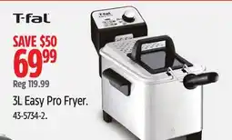 Canadian Tire T-fal 3L Easy Pro Fryer offer