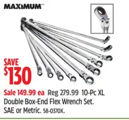 Canadian Tire 10-Pc XL Double Box-End Flex Wrench Set offer