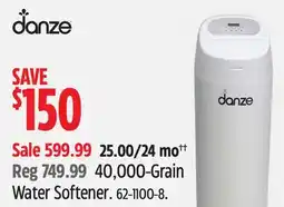 Canadian Tire Danze 40,000-Grain Water Softener offer