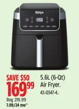 Canadian Tire Ninja 5.6L (6-Qt) Air Fryer offer
