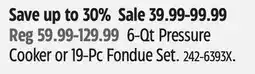 Canadian Tire 6-Qt Pressure Cooker or 19-Pc Fondue Set offer