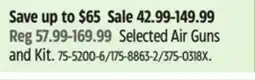Canadian Tire Selected Air Guns and Kit offer