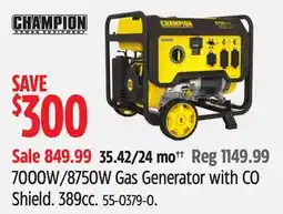 Canadian Tire CHAMPION 7000W/8750W Gas Generator with CO Shield offer
