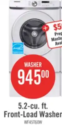 The Brick Samsung 5.2 Cu. Ft. Front-Load Washer - White - Stackable - WF45T6000AW/A5 offer