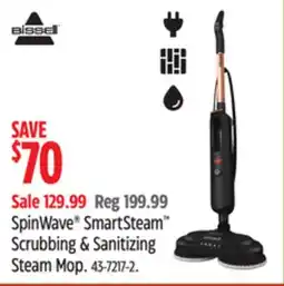 Canadian Tire Bissell SpinWave SmartSteam Scrubbing & Sanitizing Steam Mop offer
