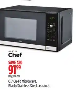 Canadian Tire MASTERCHEF 0.7 Cu-Ft Microwave offer