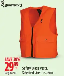 Canadian Tire Safety Blaze Vests offer