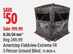 Canadian Tire Ameristep Fieldview Extreme FR 3-Person Ground Blind offer