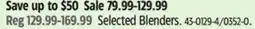 Canadian Tire Selected Blenders offer