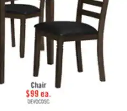 The Brick Devon Dining Chair with Vegan Leather Fabric, Wood - Dark Brown offer