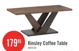 The Brick Kinsley 43.3 Modern Coffee Table - Dark Brown Wood offer