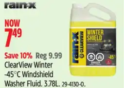 Canadian Tire ClearView Winter -45°C Windshield Washer Fluid offer
