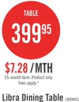 The Brick Libra Dining Table with Marble-Look Top & Storage Shelf, 60W- Black/Grey offer