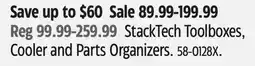 Canadian Tire ToughBuilt StackTech Toolboxes, Cooler and Parts Organizers offer