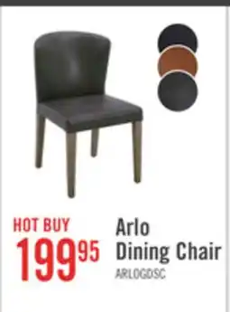 The Brick Arlo Dining Chair with Vegan Leather Fabric - Charcoal offer