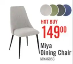 The Brick Miya Dining Chair with Polyester Fabric, Metal - Grey offer