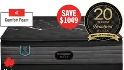 The Brick Beautyrest Black Hotel Executive Suite Eurotop Firm Queen Mattress offer