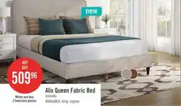 The Brick Alix Upholstered Platform Bed in Grey Fabric – Queen Size offer
