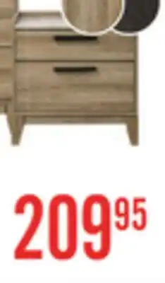 The Brick Sable Bedside 2-Drawer Nightstand, 24W x 24H - Light Brown offer