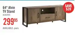 The Brick Alvin 64 Modern TV Stand with Storage and Cable Management for TVs up to 70- Hazelnut offer