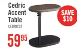The Brick Cedric 18 Adjustable Accent Table – Walnut Oak and Black offer