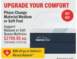 The Brick Tempur-Pedic TEMPUR Support Medium Queen Mattress offer