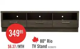The Brick Rio 80 Modern TV Stand with Storage and Cable Management for TVs up to 90- Brown offer