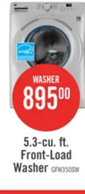 The Brick GE 5.3 Cu. Ft. Front Load Washer with UltraFresh Vent System - White - GFW350SSYWW offer