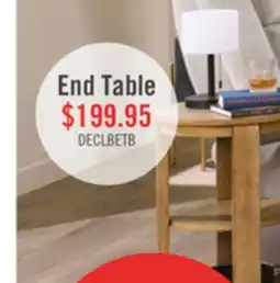 The Brick Declan 18 Modern Round End Table with Shelf – Natural Wood offer