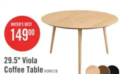 The Brick Viola 29.5 Modern Round Top Coffee Table – Natural Oak offer