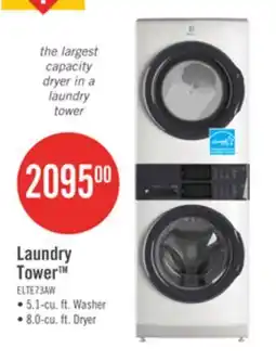 The Brick Electrolux 5.1/8.0 Cu. Ft. Front-Load Laundry Tower - White - ELTE730CAW offer