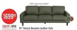 The Brick Chateau d'Ax Venice 91 100% Genuine Leather Sofa – Green offer