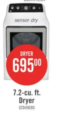 The Brick GE 7.2 Cu. Ft. Electric Dryer with SaniFresh Cycle – White - GTD49EBMRWS offer