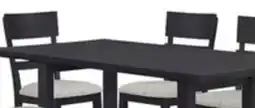 The Brick Trove 6pc Dining Set with Table, Bench and 4 Chairs, 72W – Black offer