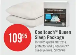 The Brick Masterguard Cooltouch Queen Mattress Protector with 2 Queen Pillows offer