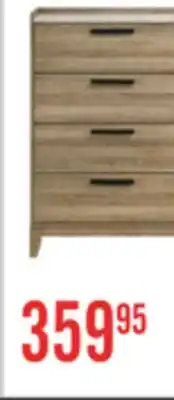 The Brick Sable Bedroom Chest of Drawers, 4-Drawer, 31W x 47H - Light Brown offer
