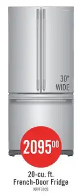 The Brick KitchenAid 20 Cu. Ft. 30 French Door Refrigerator - PrintShield Stainless Steel - KRFF330SPS offer