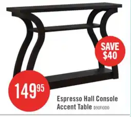 The Brick Espresso Hall Console Accent Table offer