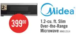 The Brick Midea 1.2 Cu. Ft. Slim Over-the-Range Microwave with 400 CFM - Stainless Steel - MMO12S14ASTC offer