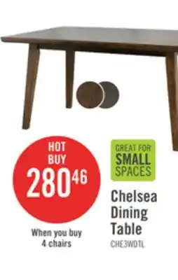 The Brick Chelsea Dining Table, 60W - Walnut Brown offer