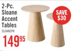The Brick Sloane 2-Piece Round Accent Table – Weathered White offer