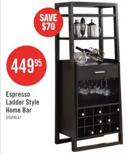 The Brick Espresso Ladder Style Home Bar offer