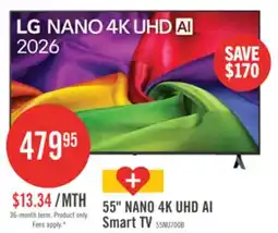 The Brick LG 55 NU700 NANO UHD 4K Smart TV (55NU700BPUA.ACC ) – 2026 Model offer